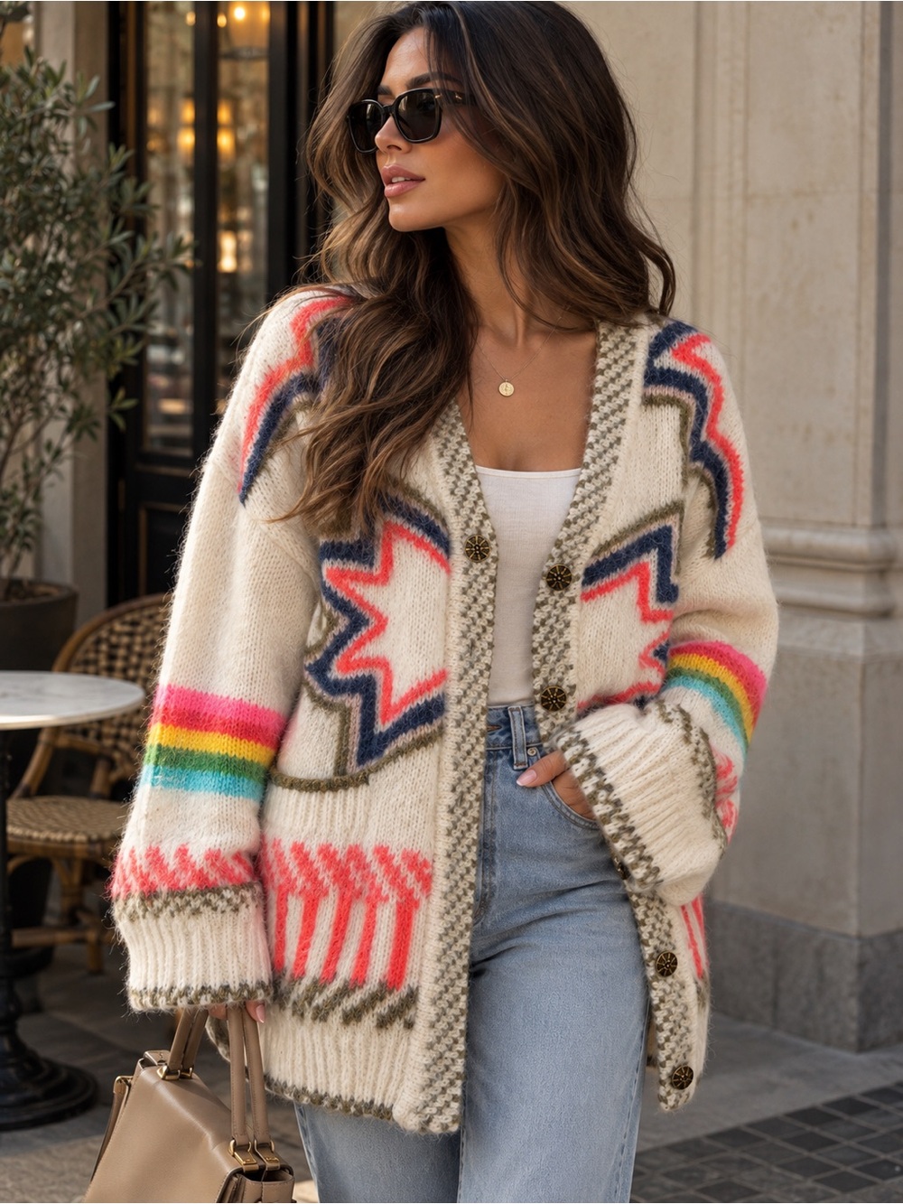 COMMENSE Caesars Palace Cardigan